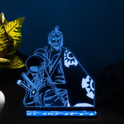 Acrylic Zoromanga452 3D Illusion Night Lamp Anime Home Decor Light 16 Color Changing With Remote Control,