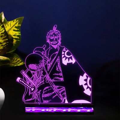Acrylic Zoromanga452 3D Illusion Night Lamp Anime Home Decor Light 16 Color Changing With Remote Control,