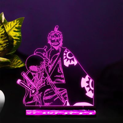 Acrylic Zoromanga452 3D Illusion Night Lamp Anime Home Decor Light 16 Color Changing With Remote Control,