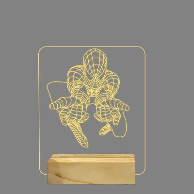 3D Illusion spiderman258 Acrylic Night lamp Kids Room décor Light and Home Decoration Light