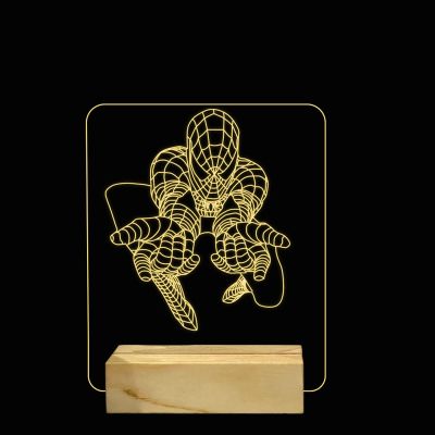 3D Illusion spiderman258 Acrylic Night lamp Kids Room décor Light and Home Decoration Light