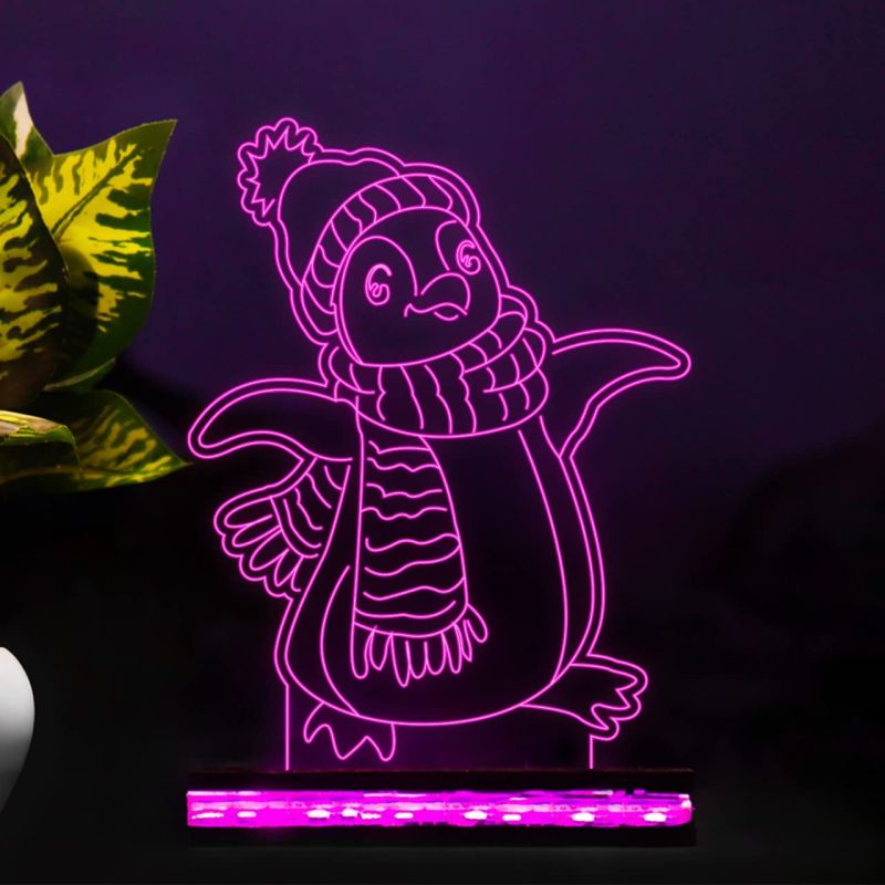 3D Illusion Pigeon Night lamp for Kids Bedroom Gift for Children's Boys Girls (Multicolored)