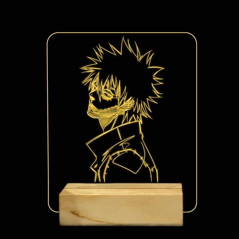 3D Illusion My Hero Academia Action Figure Night Light with Warm White Color Bedroom