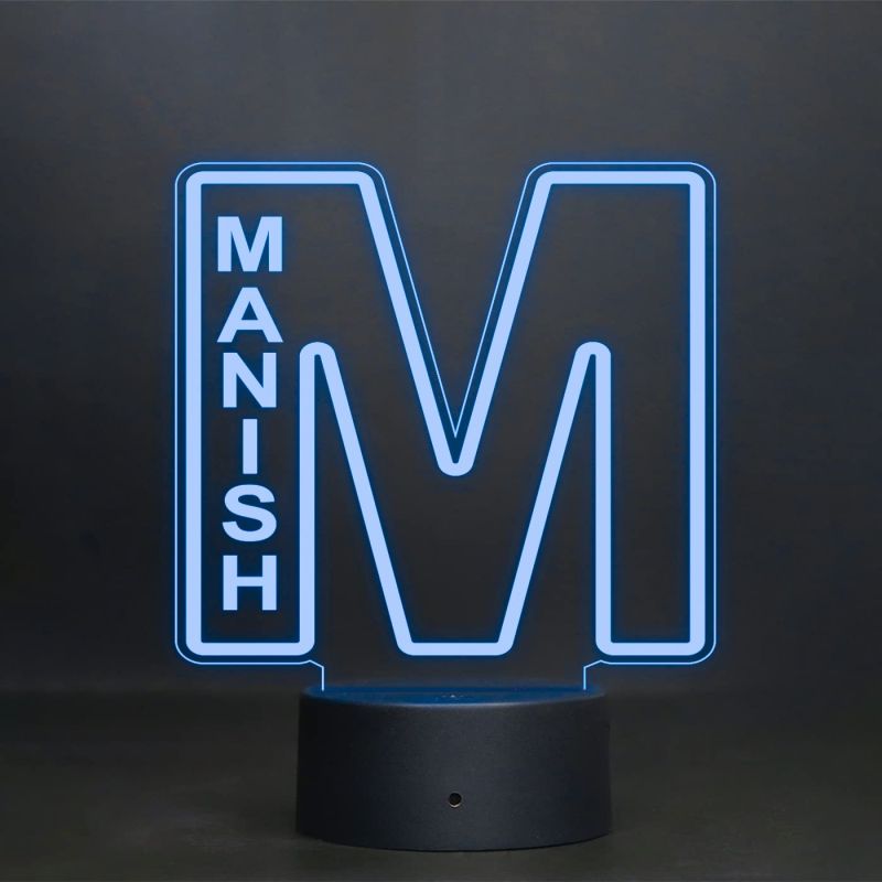 Customized Alphabet and Name LED Night Light 7 Color Changing Light with Remote Control (M)