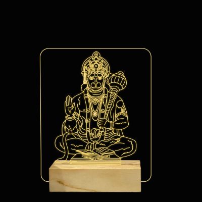 3D Illusion Lord Hanuman Acrylic led Night lamp Home Decor lamp