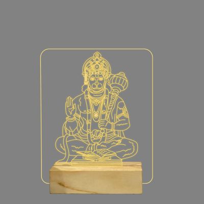 3D Illusion Lord Hanuman Acrylic led Night lamp Home Decor lamp