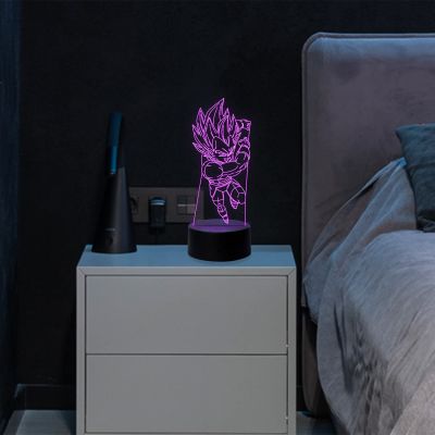 Dragon Ball Z645 LED Night Lights 7 Color Changing Anime Home Decor Light,