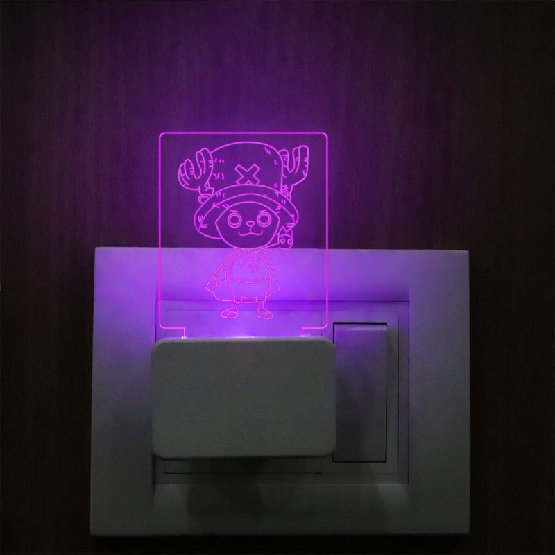 3D Illusion One Piece TonyTonyChopper Night Light 7 Color Changing Plug lamp