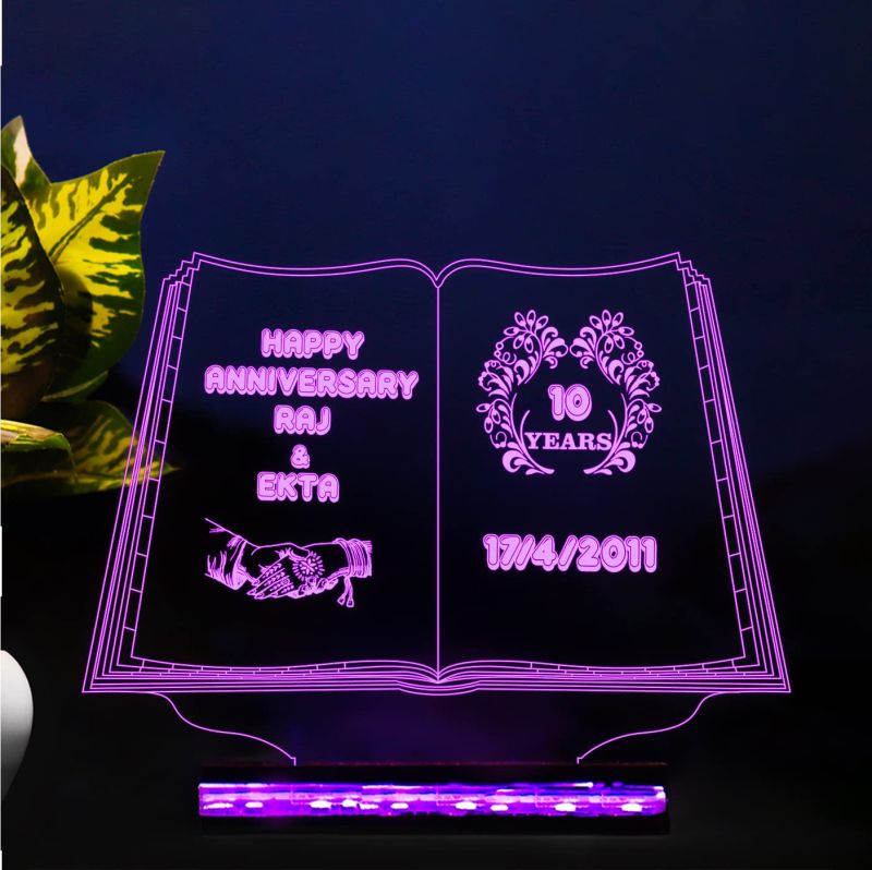 Couple Night lamp Customized Name and Date 16 Color Changing Light with Remote Control