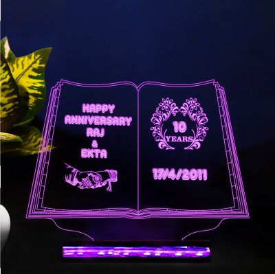 Couple Night lamp Customized Name and Date 16 Color Changing Light with Remote Control