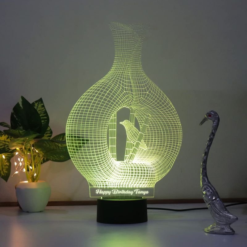 3D Illusion led Night lamp Acrylic Engraved Personalized Name and Your Text Birthday