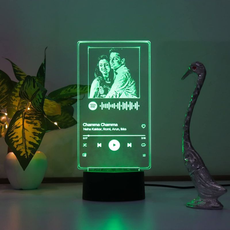 Spotify Music Plaque Acrylic lamp Customized with Photo and Song