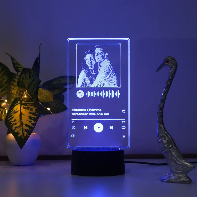 Spotify Music Plaque Acrylic lamp Customized with Photo and Song