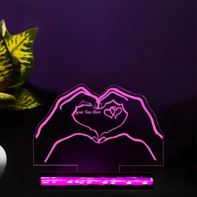 Hand Holding Heart Personalized Night Lamp | Customized with Name