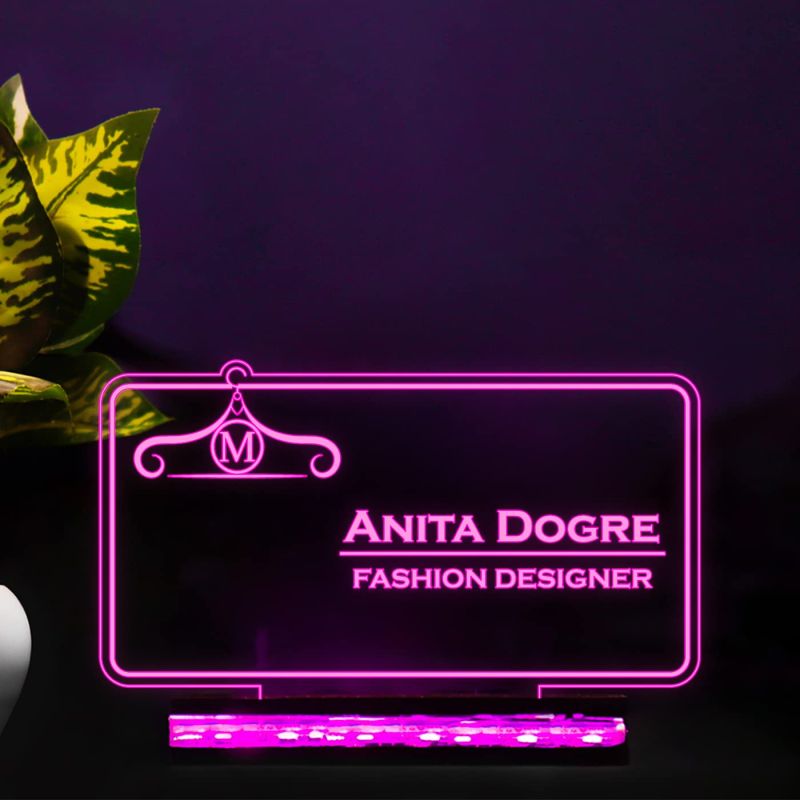 Personalized Fashion Designer Led Lamp Customized with Name and logo multicolored desk table lamp