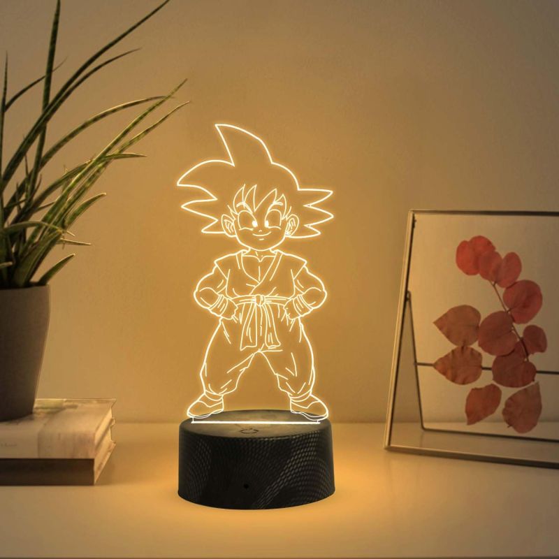 3D Illusion DragonBall Night Lamp with Warm White Light Anime Home Decor Light  Birthday Gift for Anime Lover