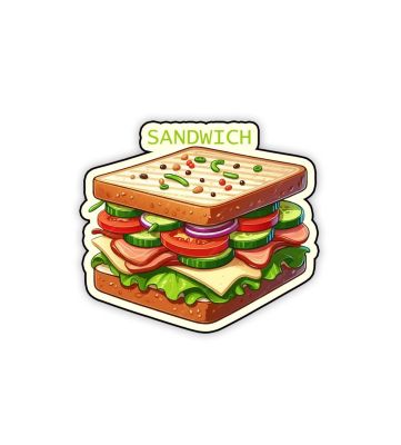 Fast Food Fridge Magnet for Home and Kitchen Decoration  Fridge Magnets for Refrigerator  Best Souvenir Gift (Sandwich)