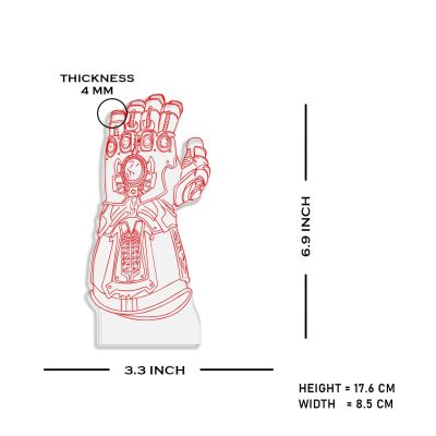 3D Illusion Thor Hand Marvel Light Kids Bedside LED Lamp with Warm White Light  Gaming Room Light & Avengers Fan Gift