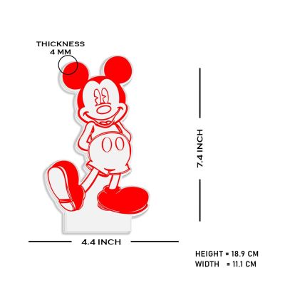 3D Illusion Cute Cartoon Mickey Mouse Night Lamp with Warm White Light  Kids Room Decor Light  Birthday Gift for Kids