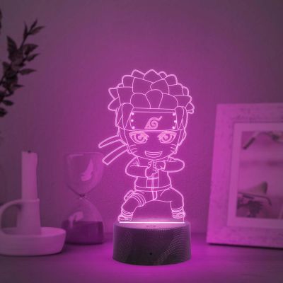 3D Illusion Naruto Night Lamp  Anime Home Decor Light  Automatic Color Changing Light   Gift for Anime Lover  Kids Room Decor Light