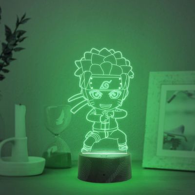 3D Illusion Naruto Night Lamp  Anime Home Decor Light  Automatic Color Changing Light   Gift for Anime Lover  Kids Room Decor Light