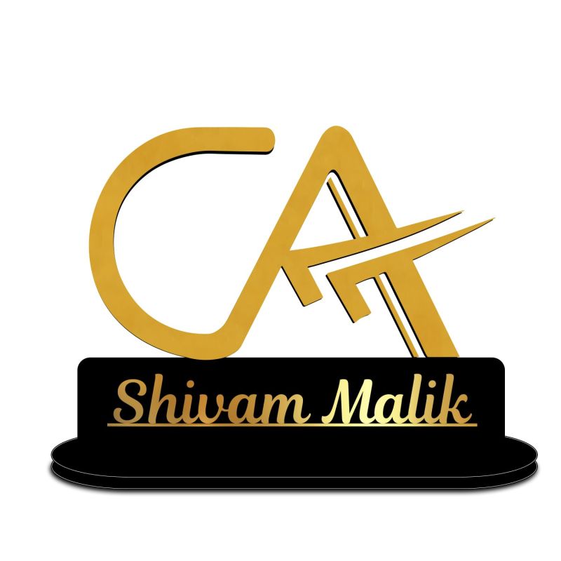 Personalized Name Plate For Office Desk Table Decor  Customized With Name  Ideal for Home, Office  (CA Name Plate)
