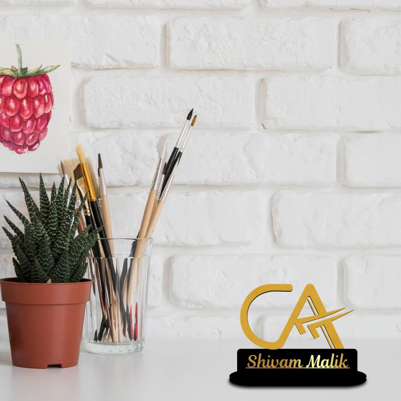Personalized Name Plate For Office Desk Table Decor  Customized With Name  Ideal for Home, Office  (CA Name Plate)
