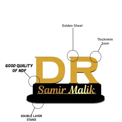 Personalized Name Plate For Office Desk Table Decor  Customized With Name  Ideal for Home, Office  (Doctor Name Plate)