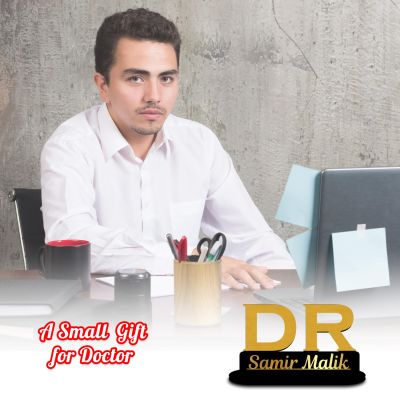 Personalized Name Plate For Office Desk Table Decor  Customized With Name  Ideal for Home, Office  (Doctor Name Plate)