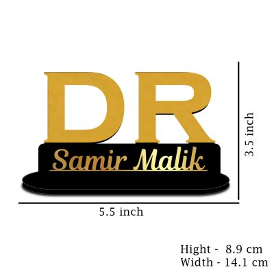 Personalized Name Plate For Office Desk Table Decor  Customized With Name  Ideal for Home, Office  (Doctor Name Plate)