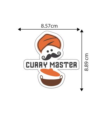 Fridge Magnet for Refrigerator  Decorative Magnet for Almirah, Washing Machine  Refrigerator Stylish for Home, Kitchen and Office Decoration  Magnet Stickers (Curry Master)