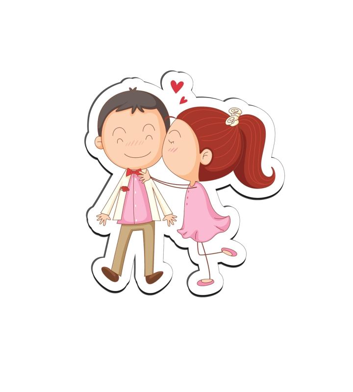 Fridge Magnet for Refrigerator  Decorative Magnet for Almirah, Washing Machine  Refrigerator Stylish for Home, Kitchen and Office Decoration  Magnet Stickers (Cute Couple)