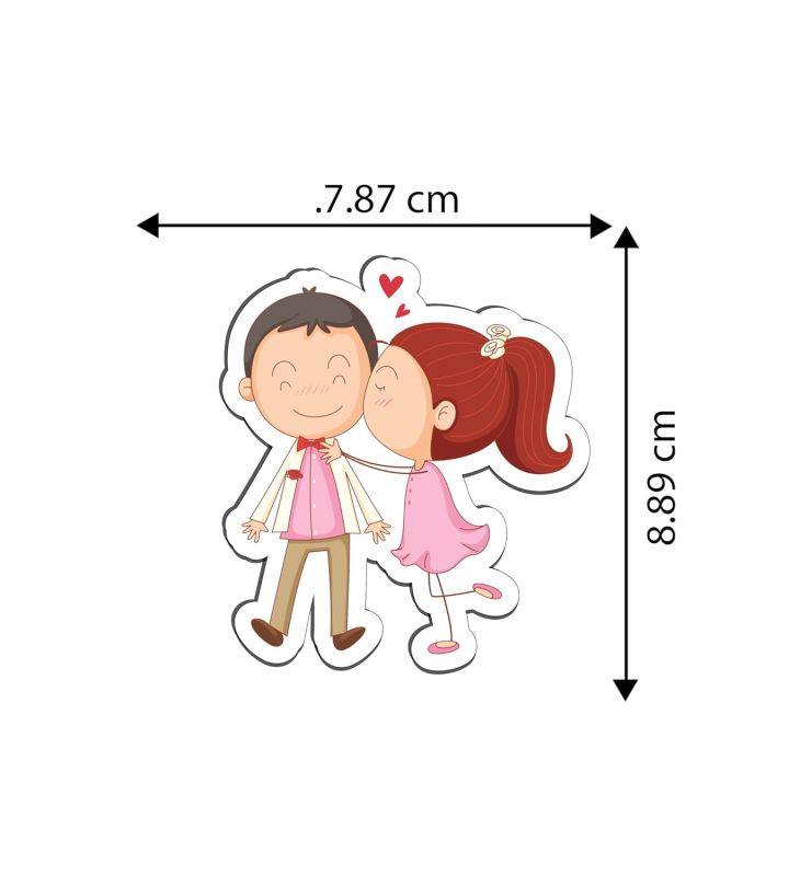 Fridge Magnet for Refrigerator  Decorative Magnet for Almirah, Washing Machine  Refrigerator Stylish for Home, Kitchen and Office Decoration  Magnet Stickers (Cute Couple)