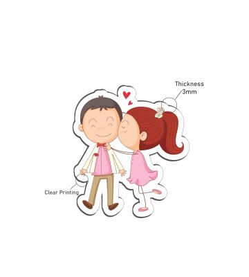 Fridge Magnet for Refrigerator  Decorative Magnet for Almirah, Washing Machine  Refrigerator Stylish for Home, Kitchen and Office Decoration  Magnet Stickers (Cute Couple)