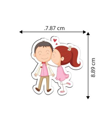 Fridge Magnet for Refrigerator  Decorative Magnet for Almirah, Washing Machine  Refrigerator Stylish for Home, Kitchen and Office Decoration  Magnet Stickers (Cute Couple)