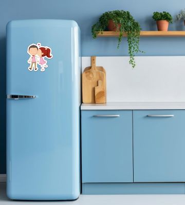Fridge Magnet for Refrigerator  Decorative Magnet for Almirah, Washing Machine  Refrigerator Stylish for Home, Kitchen and Office Decoration  Magnet Stickers (Cute Couple)