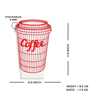 3D Illusion Coffee Mug Led Desk Table Lamp for Restaurant Hotel Shop & Home Decoration Light  Warm White Light & USB Powered  Gift for Coffee Lover