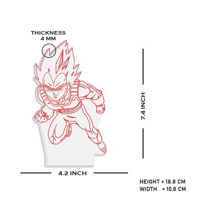 3D Illusion Dragonball Anime Home Decor Light with Warm White Light   Birthday Gift for Anime Lover  Kids Room Decor Light