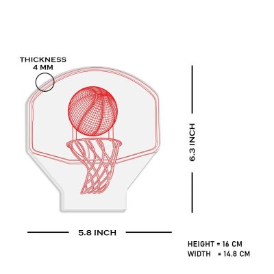 3D Illusion Basketball Desk Table Lamp with Warm White Light & On/Off Touch Button  USB Button  Birthday Gift for Basketball Player