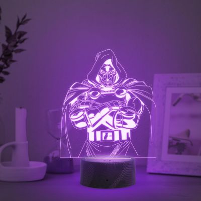 3D Illusion DoctorDoom Marvel Night Lamp with Automatic Color Changing Light  Marvel Super Heroes Desk Table Lamp  Anime Lover Gift