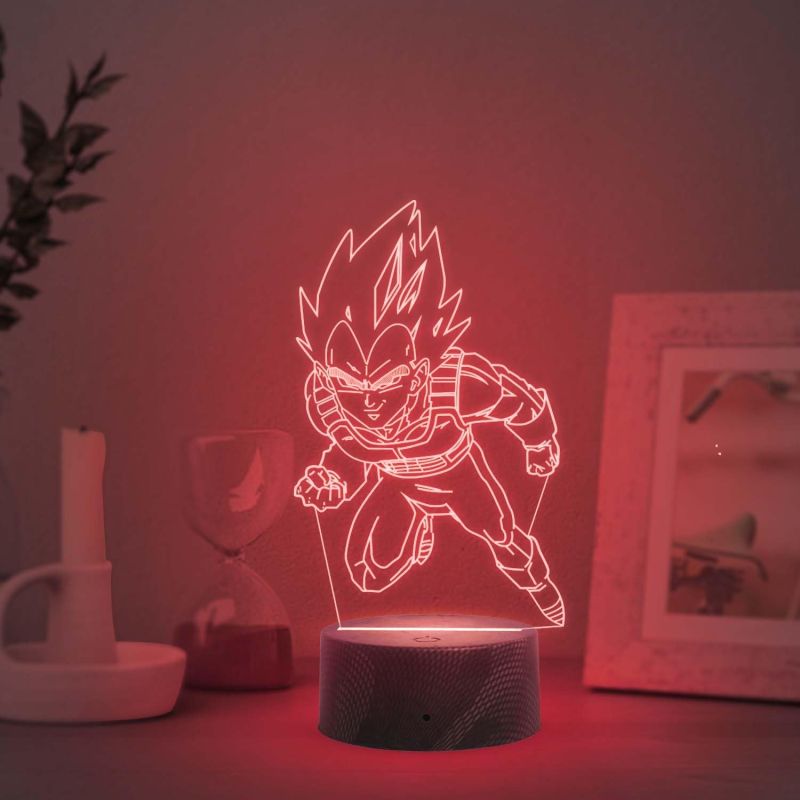 3D Illusion Dragonball  Anime Home Decor Light with Automatic Color Changing Light   Birthday Gift for Anime Lover  Kids Room Decor Light