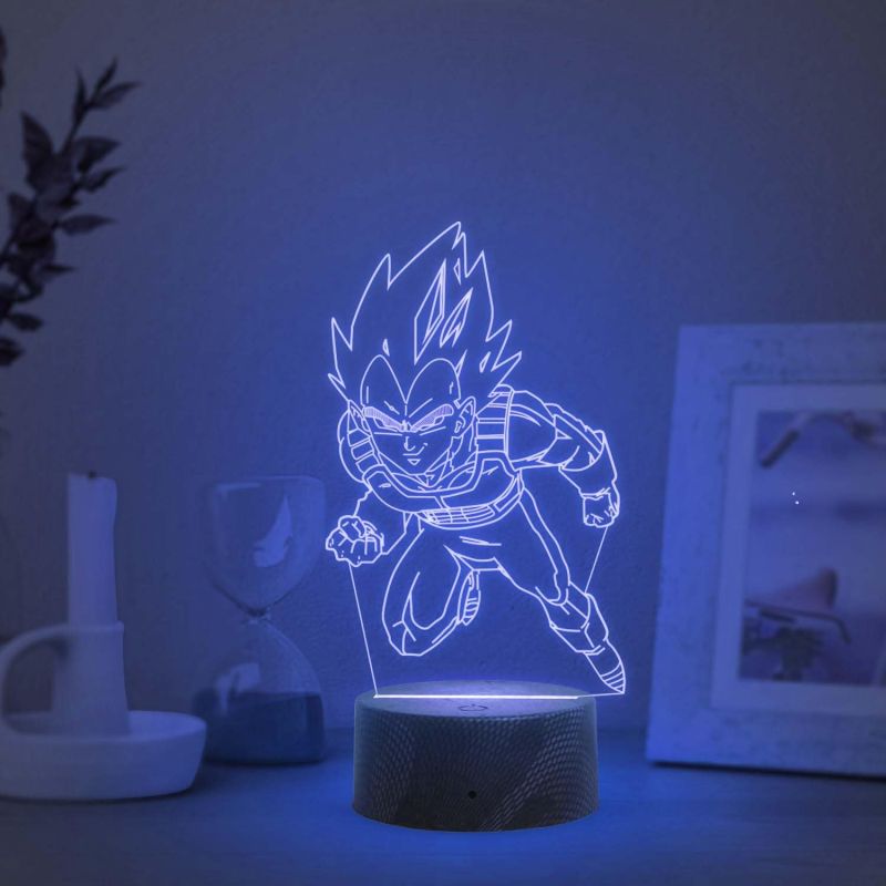 3D Illusion Dragonball  Anime Home Decor Light with Automatic Color Changing Light   Birthday Gift for Anime Lover  Kids Room Decor Light