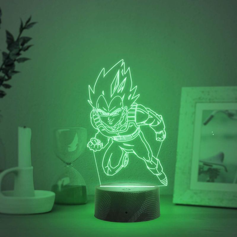 3D Illusion Dragonball  Anime Home Decor Light with Automatic Color Changing Light   Birthday Gift for Anime Lover  Kids Room Decor Light