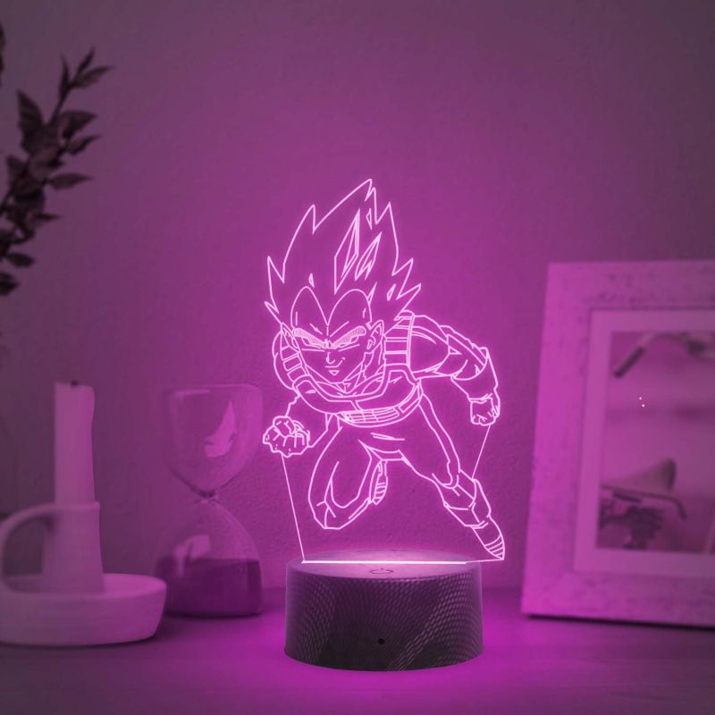 3D Illusion Dragonball  Anime Home Decor Light with Automatic Color Changing Light   Birthday Gift for Anime Lover  Kids Room Decor Light