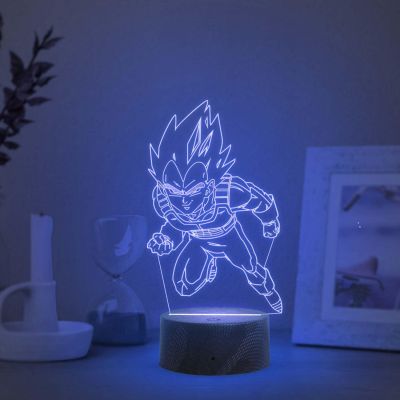 3D Illusion Dragonball  Anime Home Decor Light with Automatic Color Changing Light   Birthday Gift for Anime Lover  Kids Room Decor Light