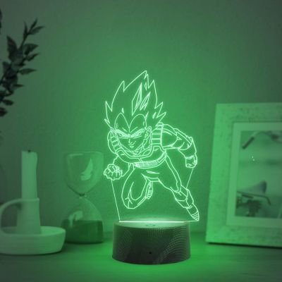 3D Illusion Dragonball  Anime Home Decor Light with Automatic Color Changing Light   Birthday Gift for Anime Lover  Kids Room Decor Light