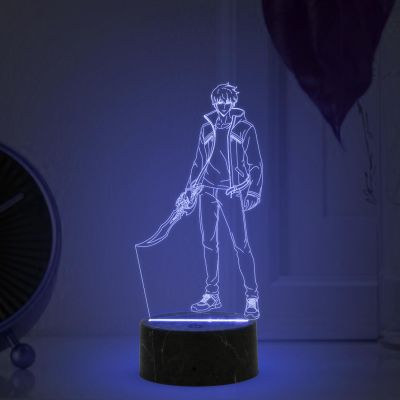 3D Illusion Sungjinwoo  Night Lamp with 7 Color Changing Light   soloLeveling235 Anime lamp  Home Decor Light  Kids Room Decor Lamp