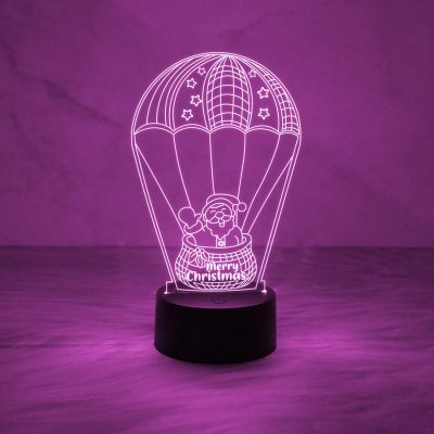 Santa Claus 3D Illusion Lamp for Kids Boys Girls Gift  Bedside Desk Table Lamp  Gift for Christmas  Christmas Home Decoration Lamp   Multicolored Light