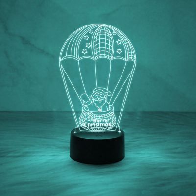 Santa Claus 3D Illusion Lamp for Kids Boys Girls Gift  Bedside Desk Table Lamp  Gift for Christmas  Christmas Home Decoration Lamp   Multicolored Light