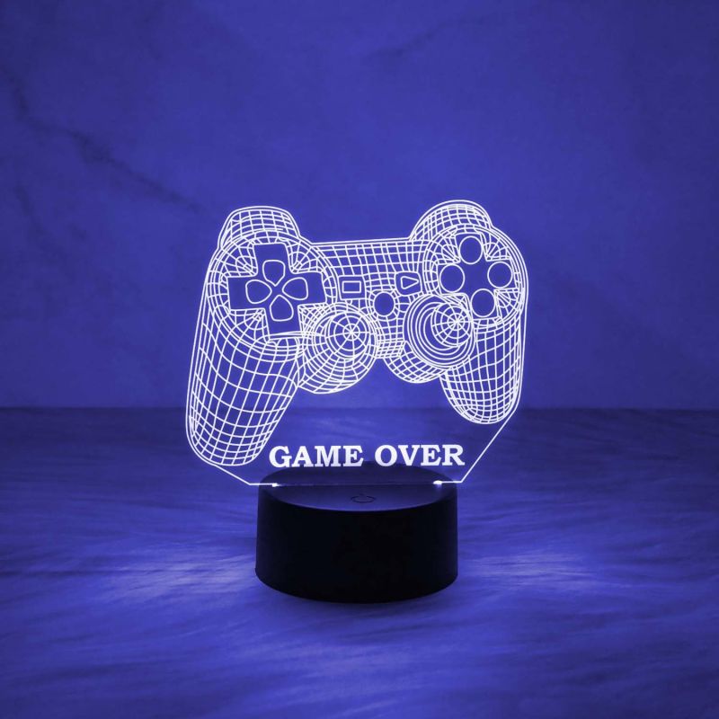 3D Illusion Game Controller Night Lamp Table Desk Decor Light with Multicolored Light   Gaming Room Decor Light| Gift for Gamer  Birthday Gift